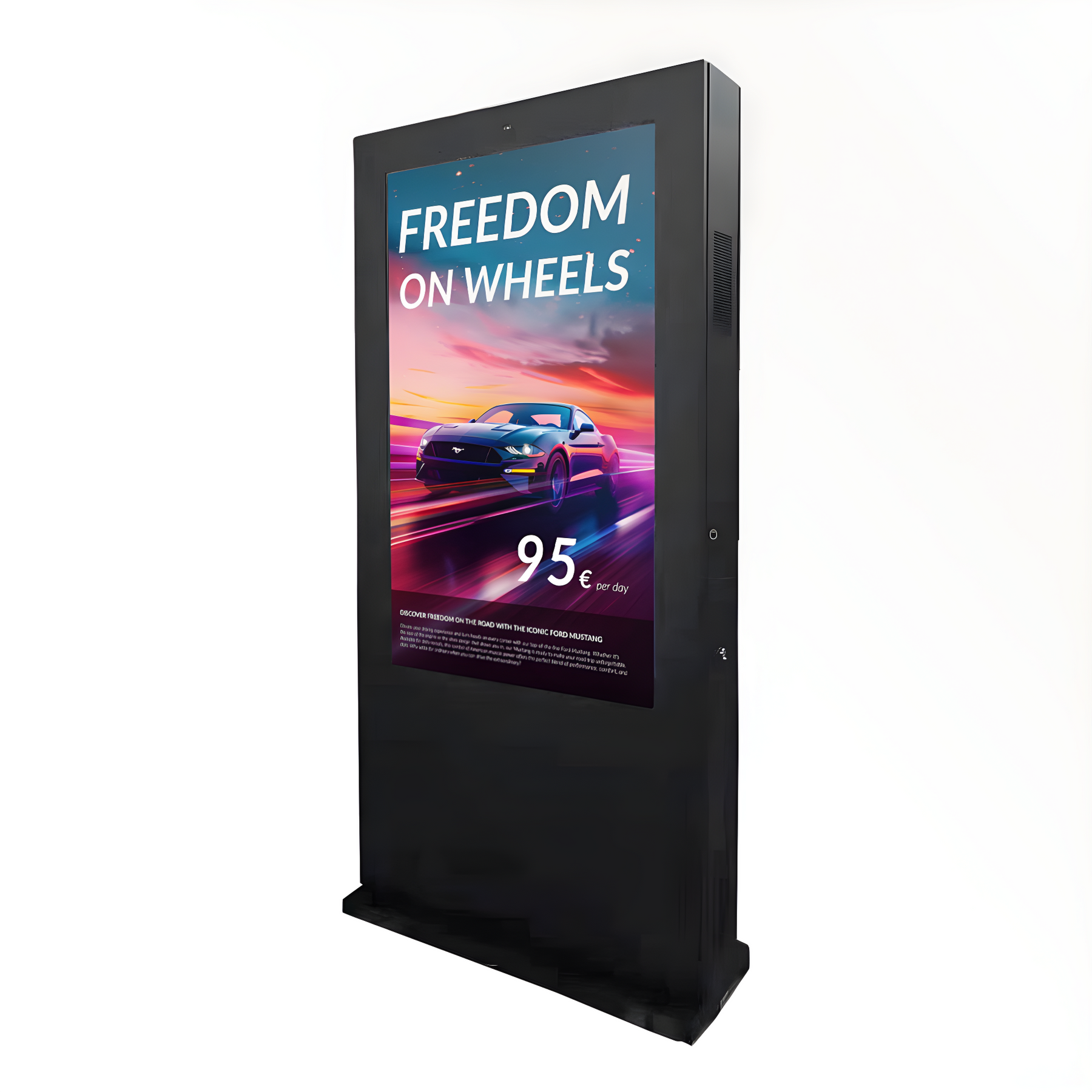 Digital Signage Outdoor Doppelstele mit IP55-Klassifizierung und Player