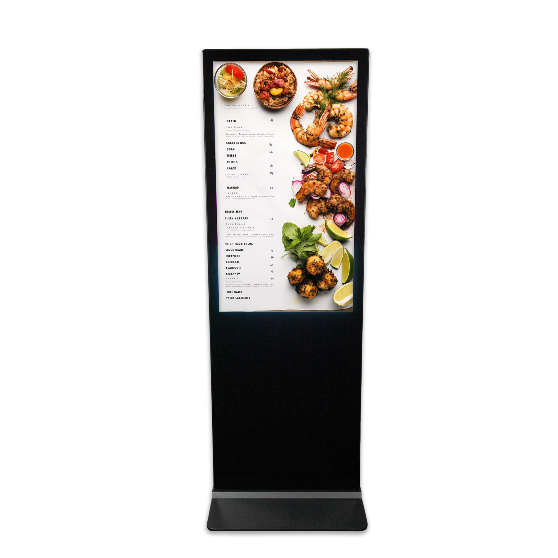 Digital Signage Stele mit Player, 43" - 65", einseitig, optional Touch-Funktion