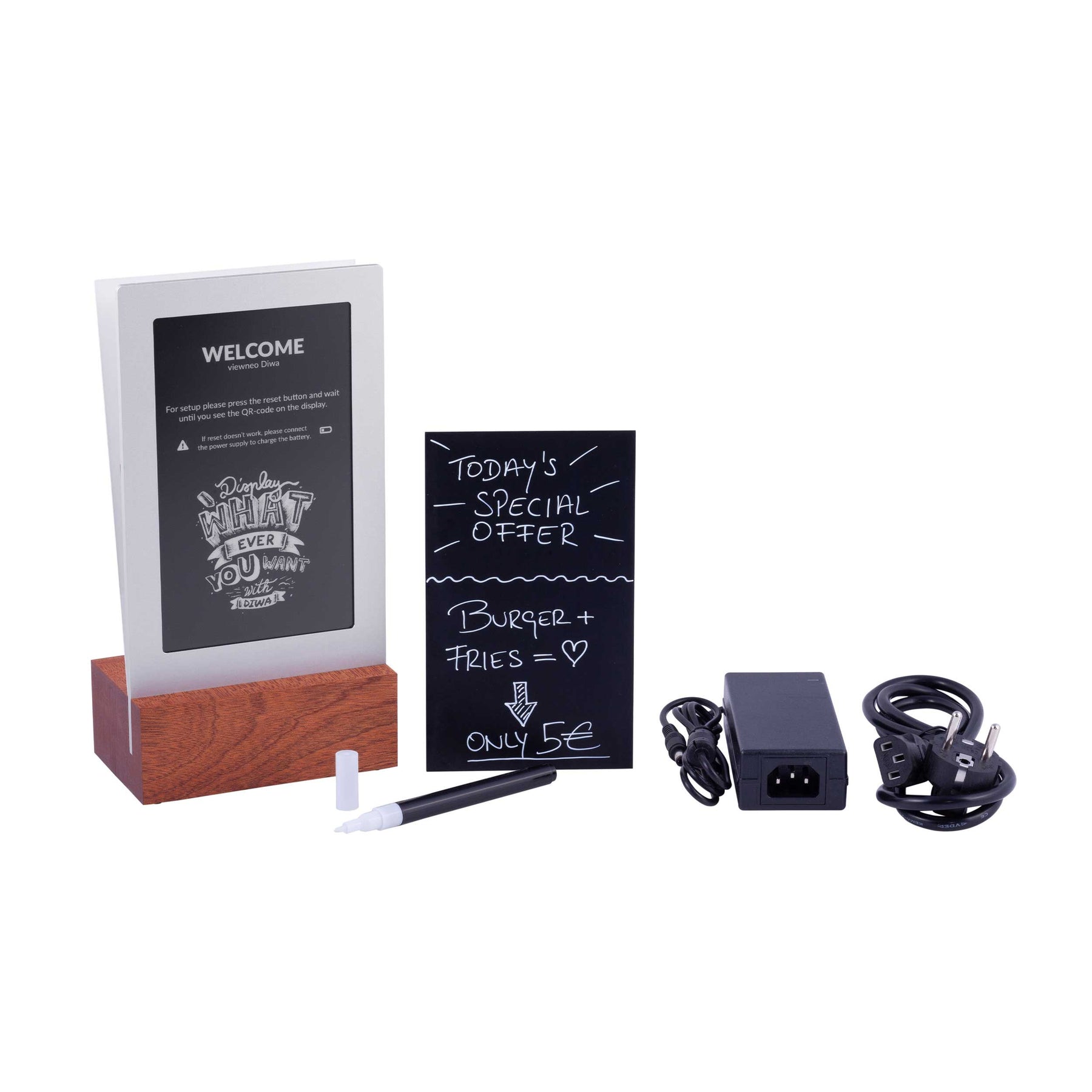 Gastro Tischaufsteller Diwa "Cards Back" - Starter Kit EU