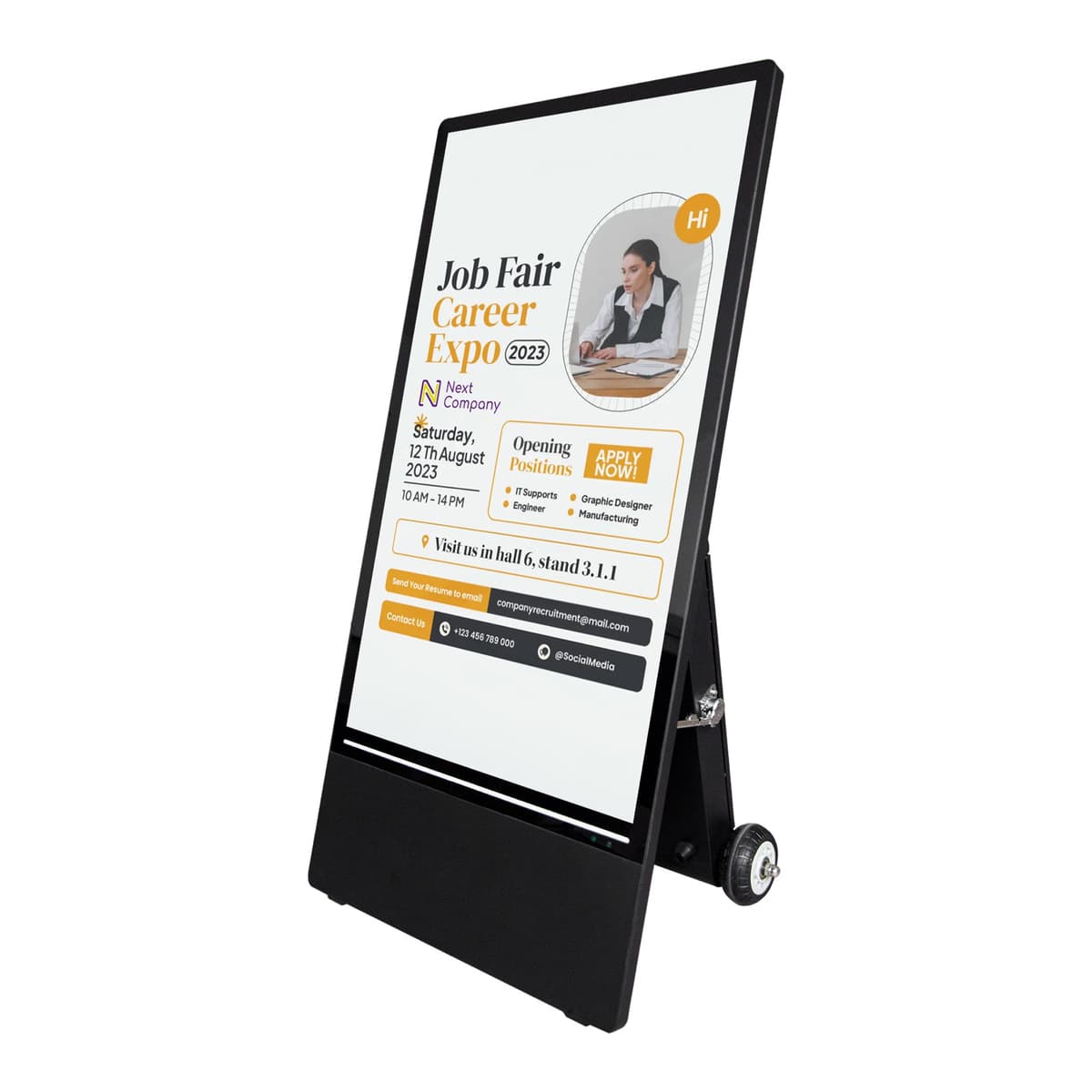 Mobile Digital Signage 43" HighBrightness (Miete)