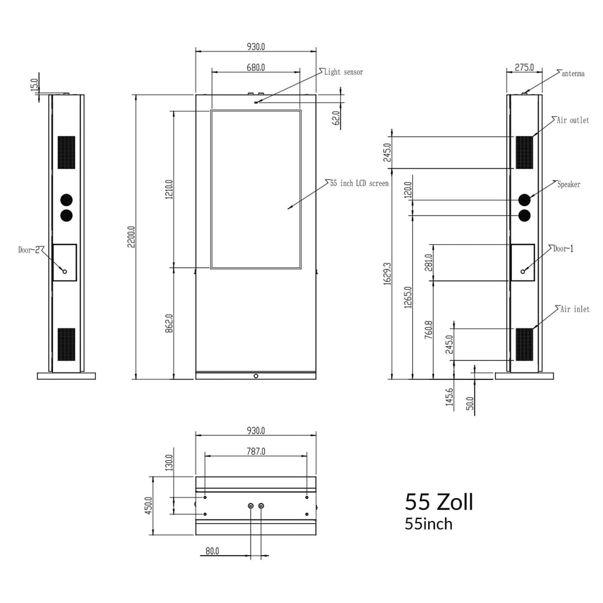 Outdoor Doppelstele IP55 3