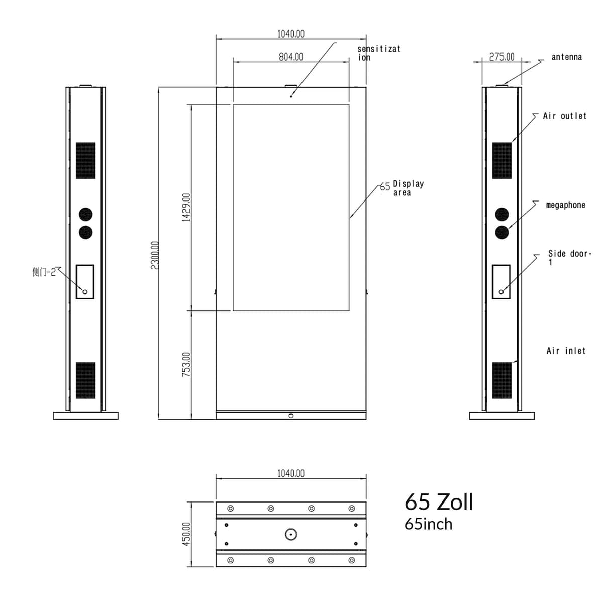 Outdoor Doppelstele IP55 5